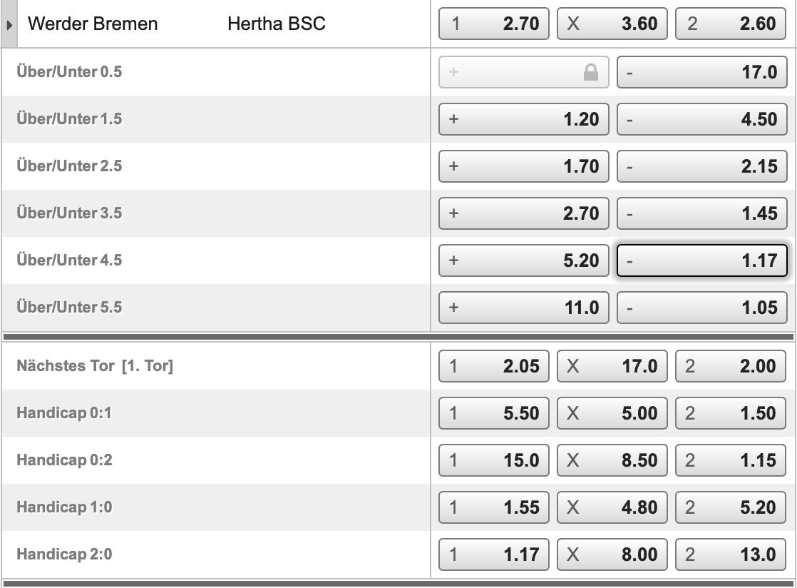 Werder Bremen - Hertha Wett Tipp