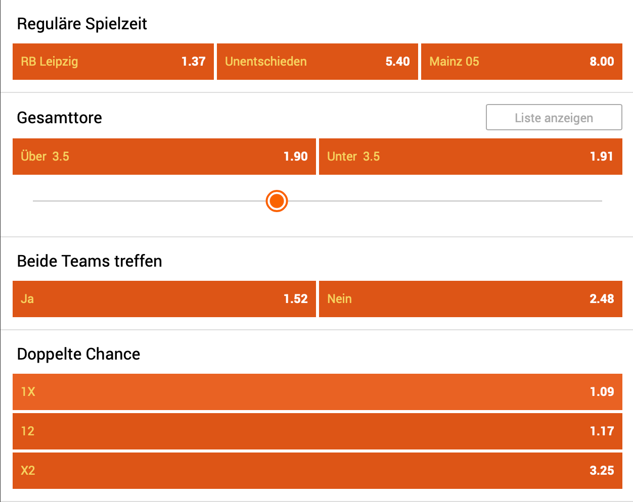 Leipzig -Mainz Wett Tipp
