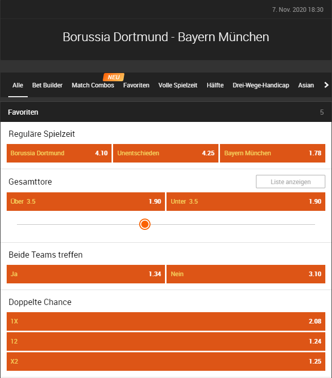 Borussia Dortmund – FC Bayern München 07.11.2020