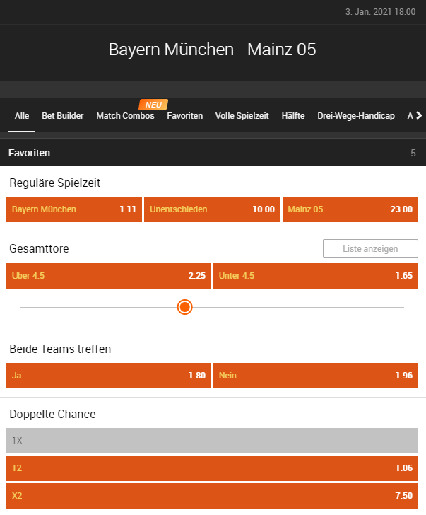 FC Bayern München – FSV Mainz 03.01.2021