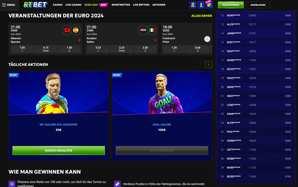 RTbet Website