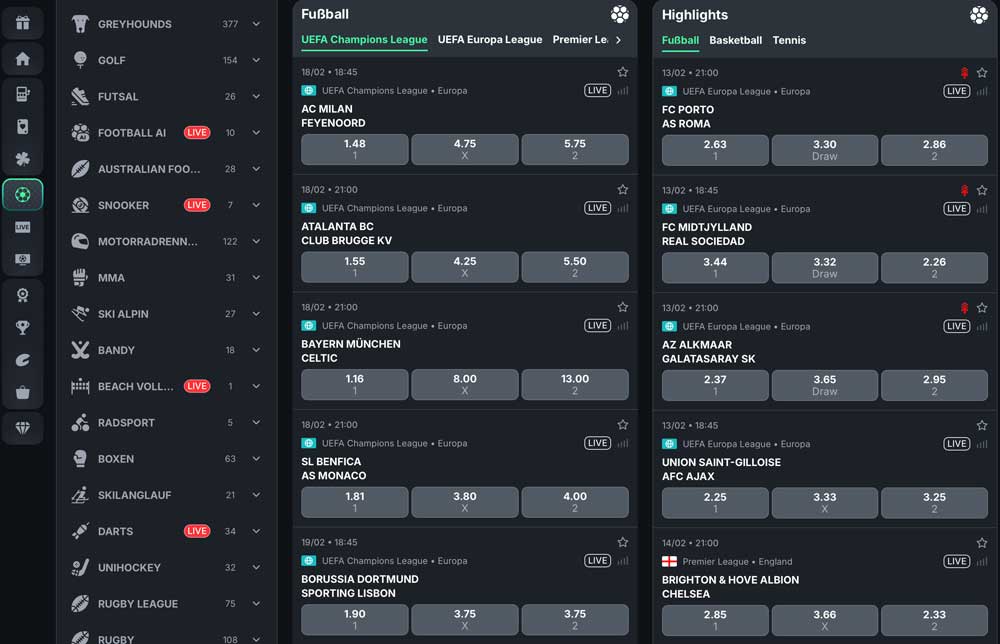 Kinbet Sportwetten